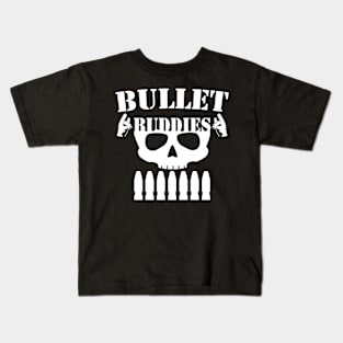 Bullet Buddies Logo (White) Kids T-Shirt